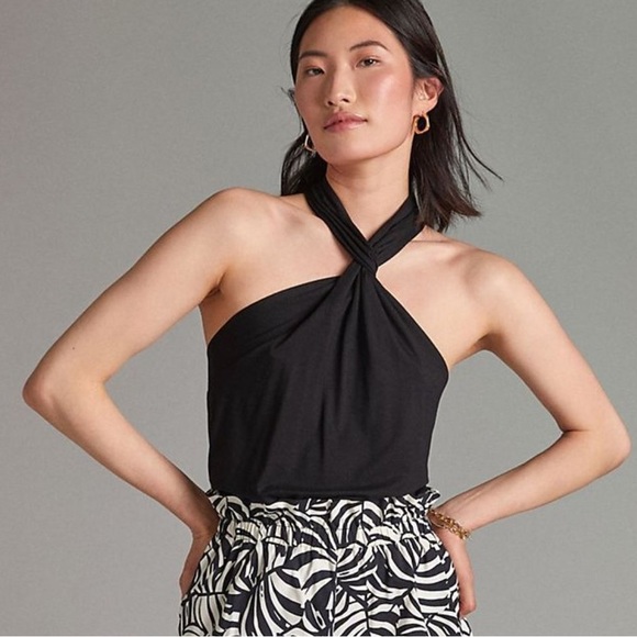 Anthropologie Tops - Anthropologie NWT Twist Neck Halter Tank